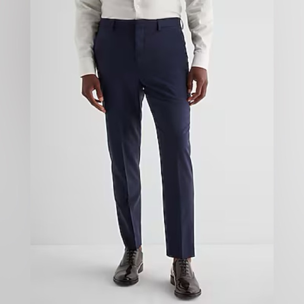 Men's Navy Slim Fit Suit Pants Express NWT 31x34